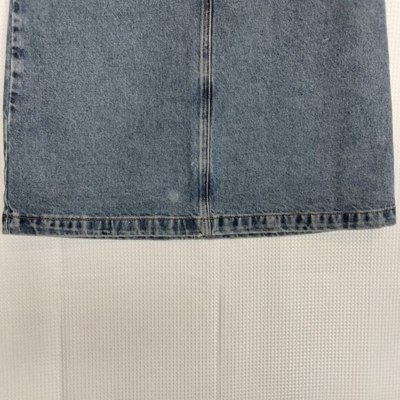 CALVIN KLEIN DROP YOUR YOKE SHORT DENIM PENCIL SKIRT, sz 10 - Picture 5 of 9